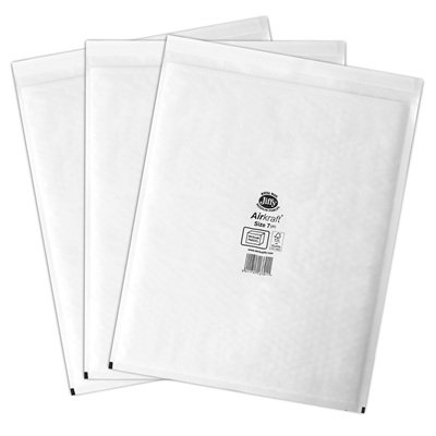 50 x Jiffy Airkraft Size 7 White Bubble Envelopes Bags 340x445mm (JL7W)